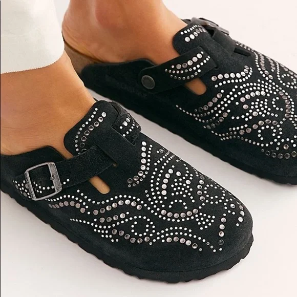 NEW Birkenstock Boston Clogs + Hammered Silver